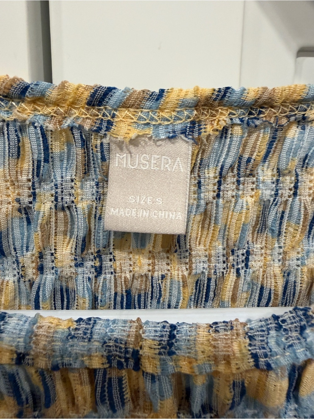 Blue & Yellow Textured Ribbed Tank - Picture 2 of 4